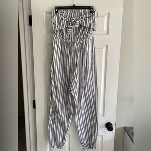 Aerie Striped Strapless Jumper Size M